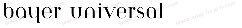 bayer universal字体转换